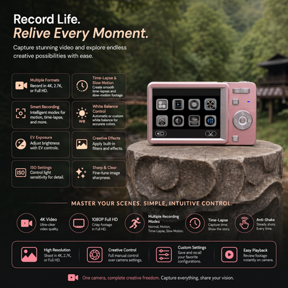Nostalgic, aesthetic, life bring - sliding digital Camera
